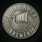 Berserker Brewery logo — Viking longship medallion